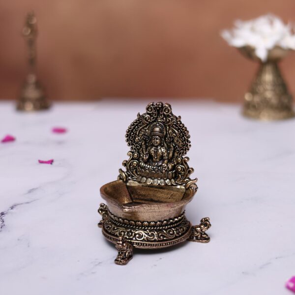 Brass lakshmi diya height 3 inches