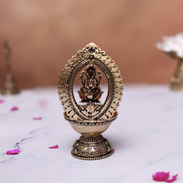 Brass ganesh diya height 4.5 inches