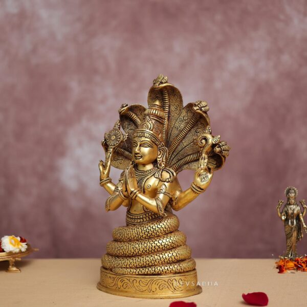 Patanjali Brass Statue 11.8 Inches Height Handcrafted Yoga Meditation Decor