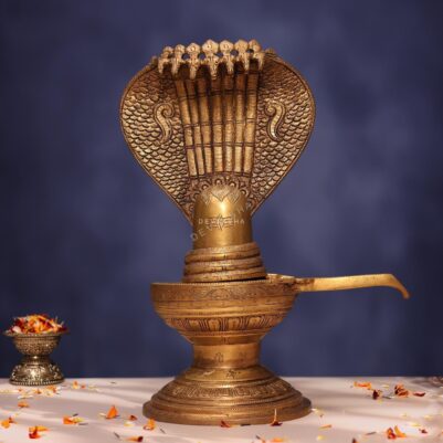 13 Inch Brass Shiva Linga Idol
