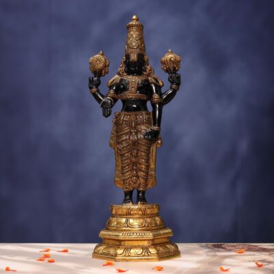 Brass black Tirupati Balaji Idol height 19.5 inches