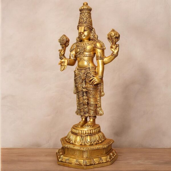 Brass Tirupati Balaji idol standing height 40 inches