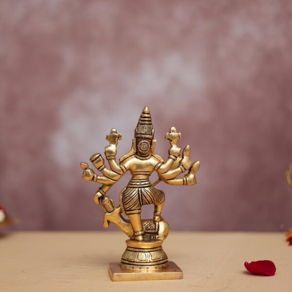 Brass mahishasura mardini idol height 7 inches