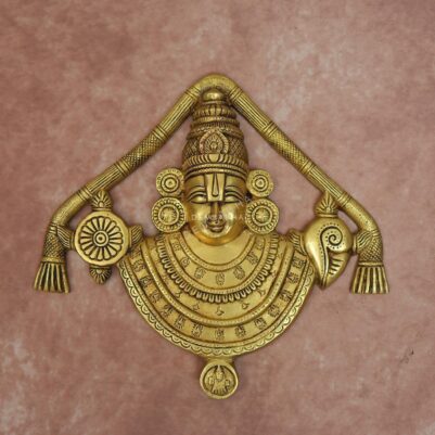 Brass Wall Hanging Tirupati Balaji Idol 9 Inch Divine and Decorative Statue