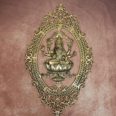 Antique Brass Wall Hanging Laxmi Idol 29.5 Inch Divine and Beautiful Decorative Statue