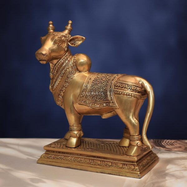 Brass Nandi Idol 12 Inch Divine and Beautiful Decorative Murti Statue