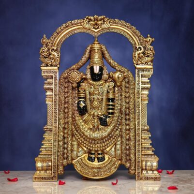 Brass black Tirupati Balaji wall hanging height 25.6 inches