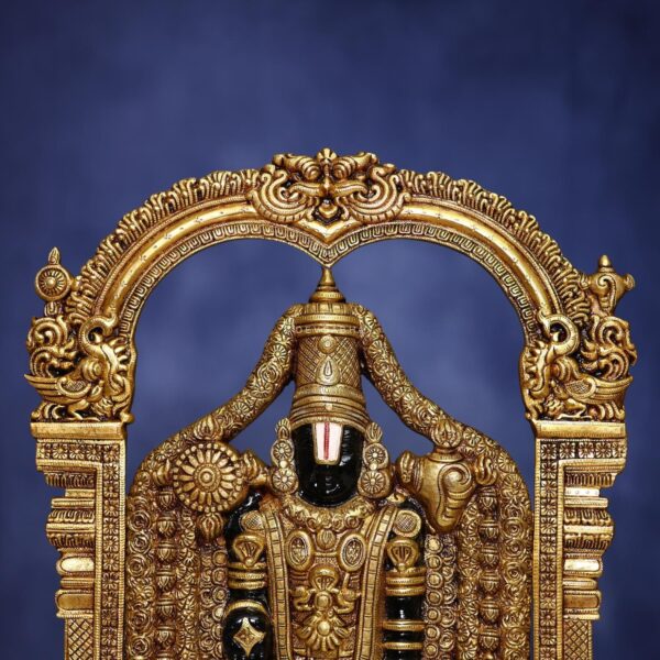 Brass black Tirupati Balaji wall hanging height 25.6 inches