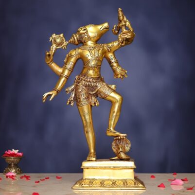 Brass Baraha Deva Idol with bhu devi 18 Inches Height