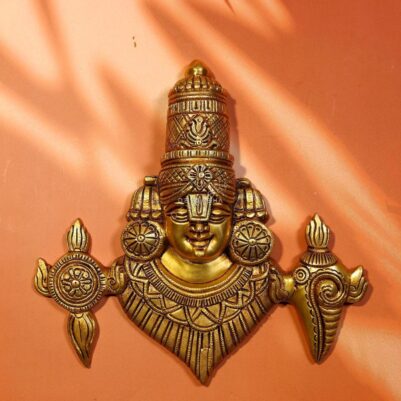 Brass Wall Hanging Tirupati Balaji Idol Height 11 Inch
