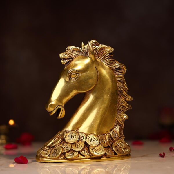 Brass Horse Statue Height 7 Inches