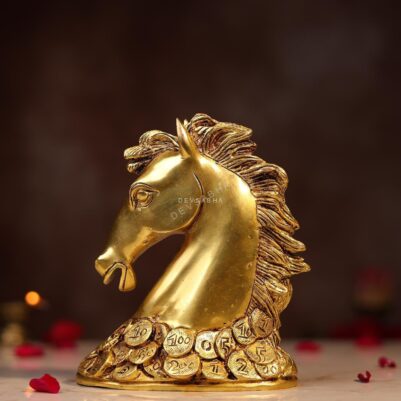 Brass Horse Statue Height 7 Inches