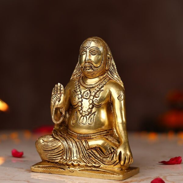 Brass Raghavendra Swamy Idol – 5.5 Inch