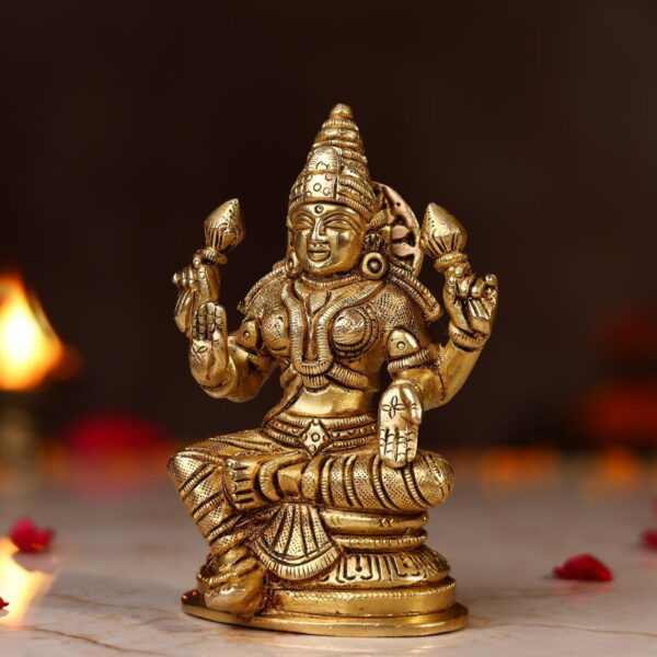 Brass Goddess Laxmi Idol Height 5 Inch