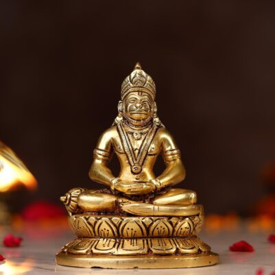 Small Brass Hanuman Idol Height 4.7 Inch