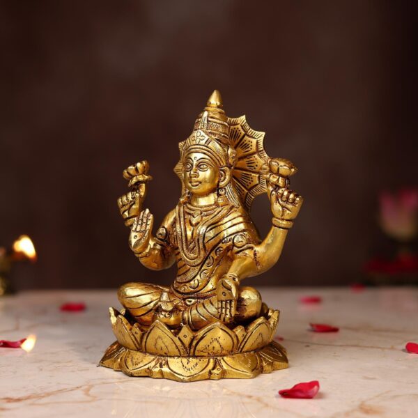 Superfine Brass Laxmi Idol  Height 7.5 Inch