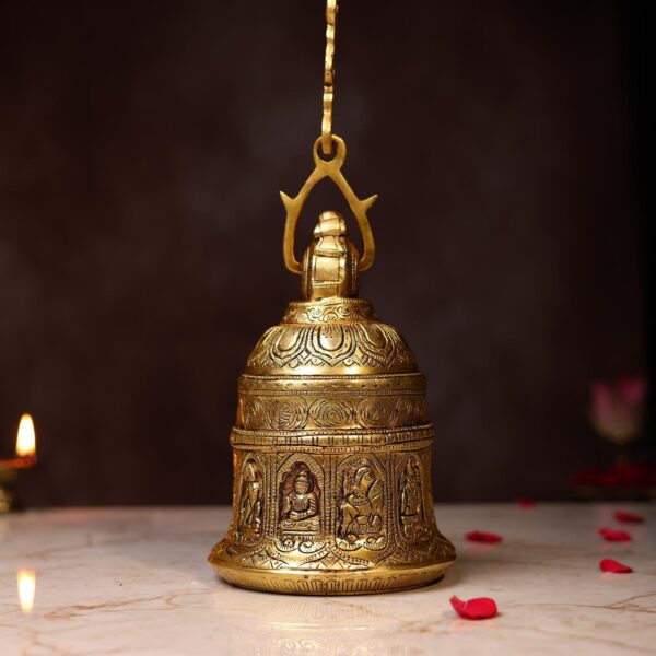 Brass Bell with Dashavatar – 43 Inch Pure Handcrafted Pooja Ghanti