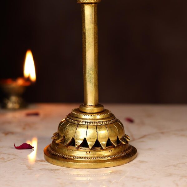 Brass Shiva Trishul with Damru Height 13 Inch