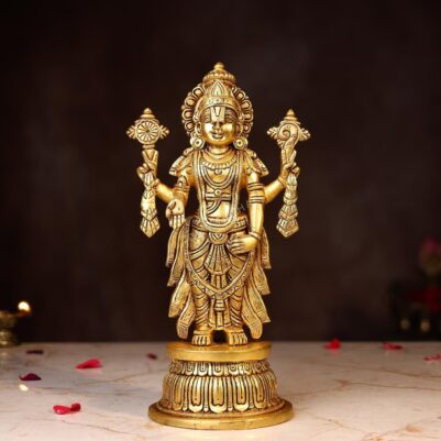 Brass Lord Tirupati Balaji Idol  Height 12 Inch