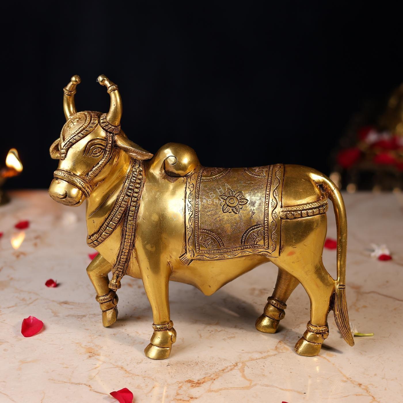 Brass Nandi Idol Height 9 Inch