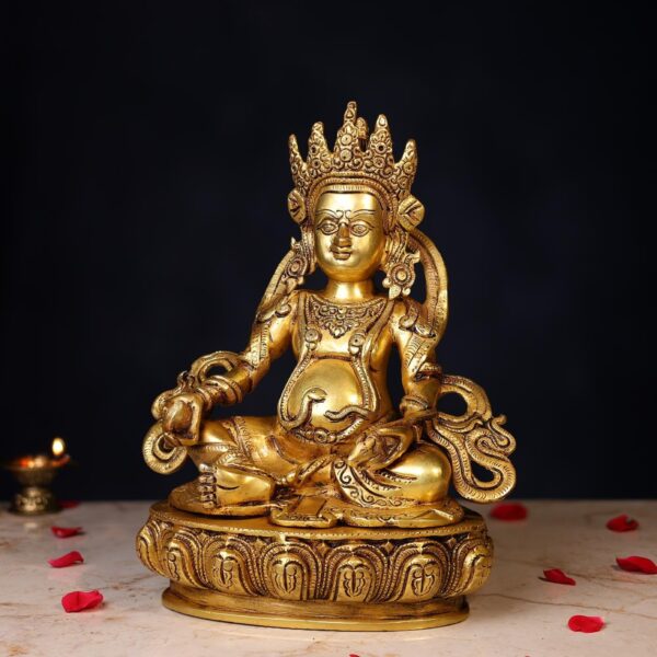 Elegant Brass Kubera Idol Height 12 Inch Pure