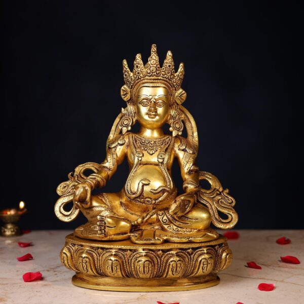 Elegant Brass Kubera Idol Height 12 Inch Pure
