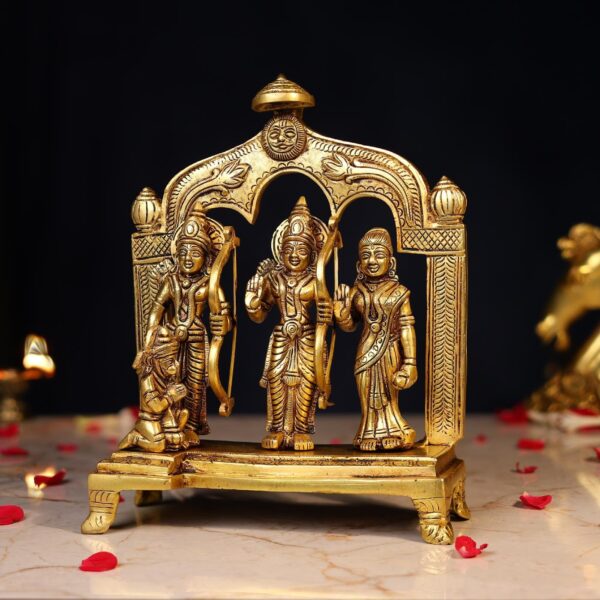 Brass Lord Ram Darbar Idol Height 10 Inch