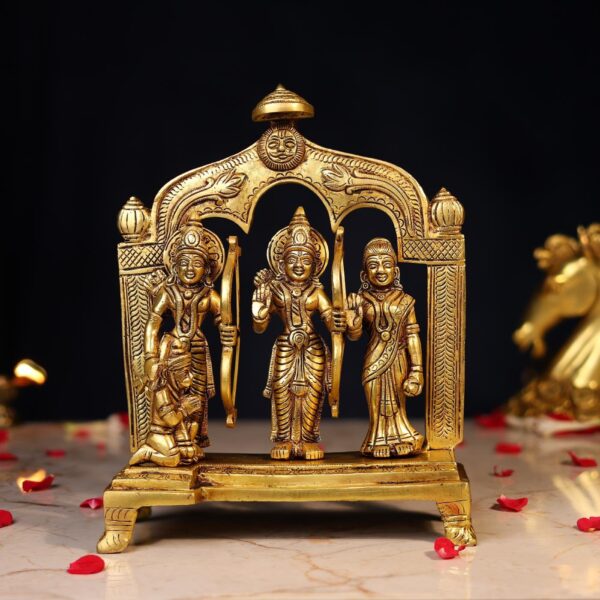 Brass Lord Ram Darbar Idol Height 10 Inch