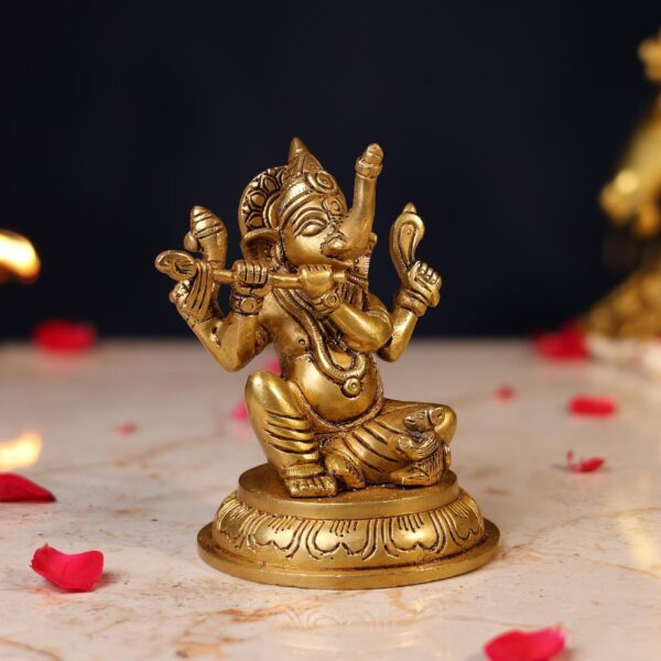 Brass Lord Ganesh Idol Height 5 Inch