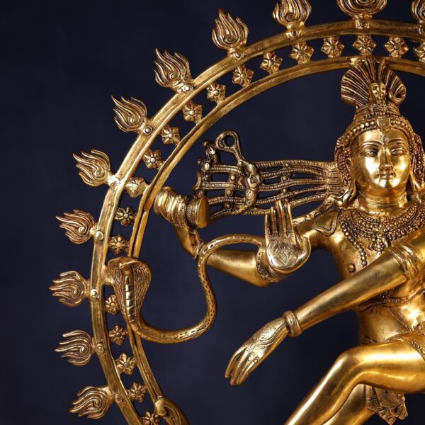 Large Brass Nataraj Idol Height 32.5 Inch