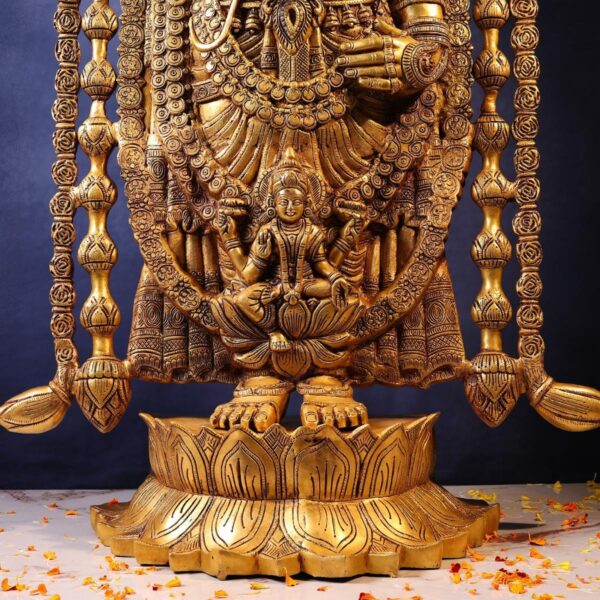 Large Brass Tirupati Balaji Idol – 48 Inches – side view