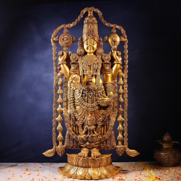 Large Brass Tirupati Balaji Idol – 48 Inches – front view