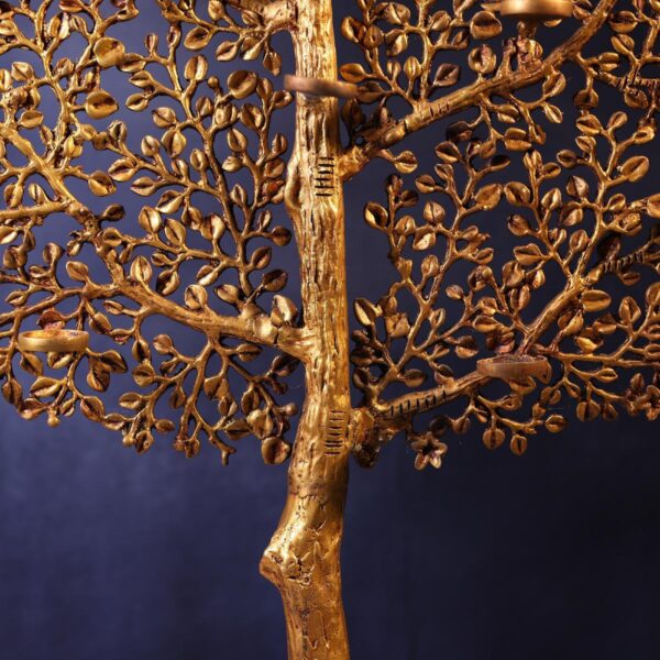 Brass Standing Tree with Lamp – 50 Inches – side view